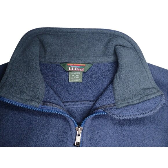 LL Bean Blue Fleece Zip Front Vest Womens SM Classic Outdoor Pockets 0 WN53 - Picture 7 of 8
